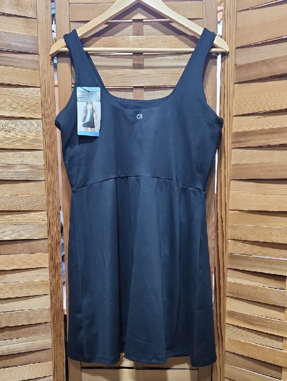 GAPFit Active Tank Dress Women L Black Short Exercise Outdoor Polyester Spandex - Picture 2 of 9